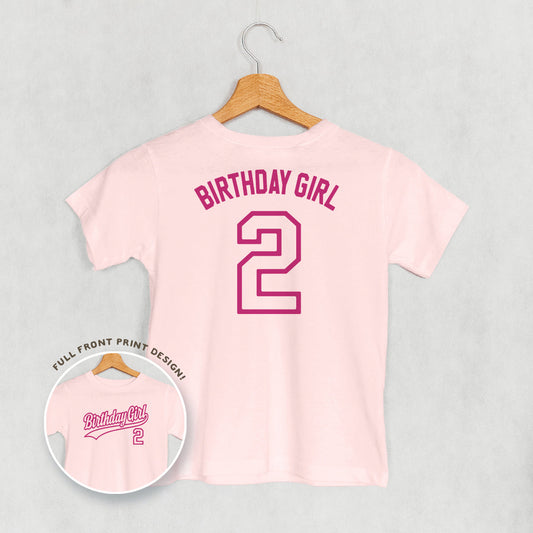 Birthday Girl Varsity #2 (Kids Back Print)