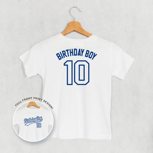 Birthday Boy Varsity #10 (Kids Back Print)