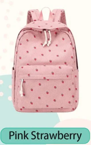Personalized Kids Backpack & Lunch Bag, First Day of School Gift Bag With Name, Toddler Backpack, Corduroy Bag, Birthday Gift