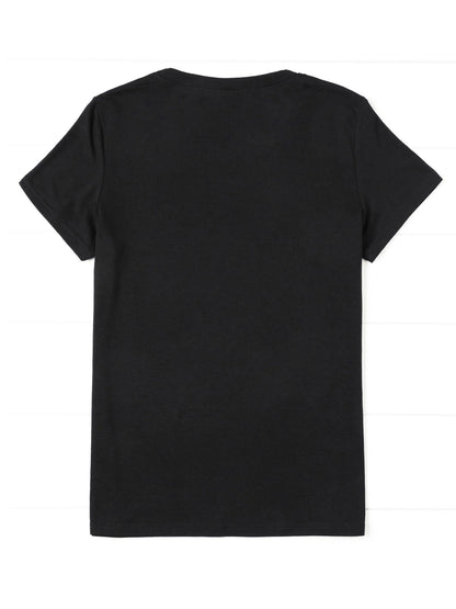 "Battery Life of a Teacher" Graphic T-Shirt for Women - Regular Length Polyester Material Knit Fabric Casual Style All Seasons